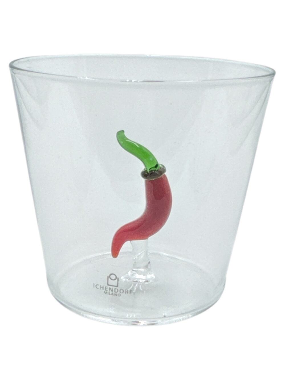 Rare Ichendorf Milano Hand Blown Red Pepper Drinking Glass